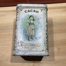 Ancienne boite en tôle lithographiée publicitaire cacao SUCHARD