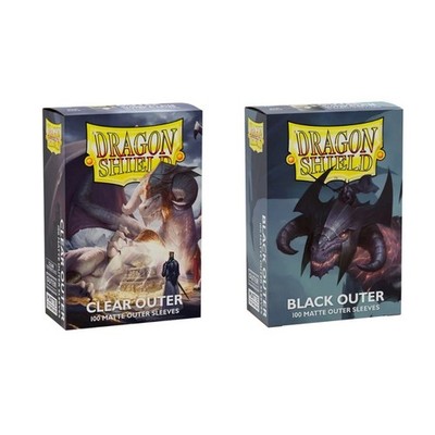Dragon Shield: Clear oder Black - Matte Outer Sleeves - Standard Size 100 Stück