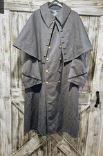 Men's Vintage US Military Academy West Point Cadets Cold Weather Coat  Gray Wool