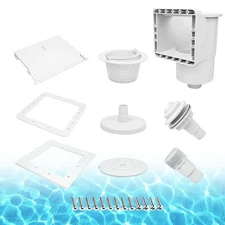 Above Ground Pool Skimmer, ABS Standard Thru-Wall Skimmer with Accessory Kit,...
