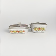 CorningWare Vegetable Print Casserole Ceramic...