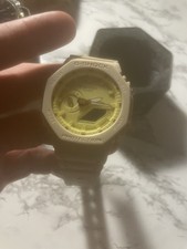 Casio G-Shock GMA-S2100NC-4A Yellow Analog Digital Ladies Octagon Fashion Watch