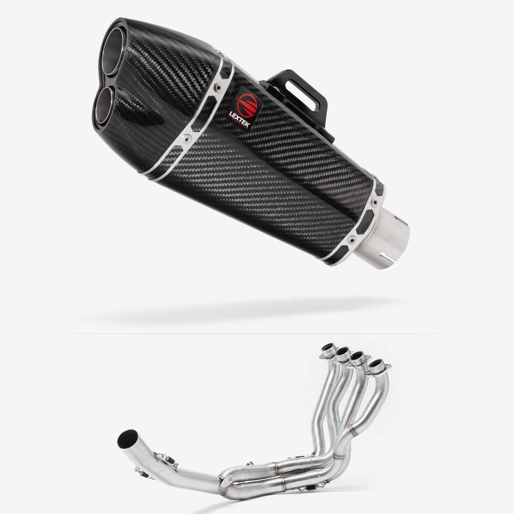 Lextek XP13C Carbon Fibre Exhaust System 210mm for Suzuki GSXR 1000 (17-