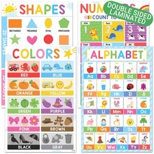 ABC Alphabet Posters Set 4-16'x24' , Color Shape Number Chart for Classroom ...