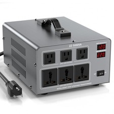 5000W Voltage Converter Transformer Step Up/Down 110V/120V to 220V/240V, Auto...