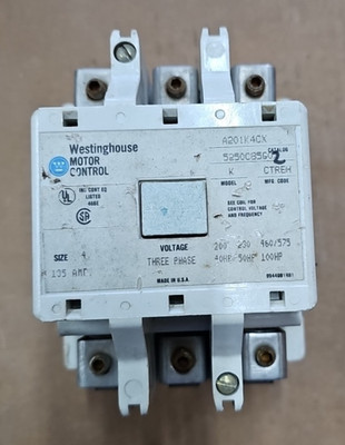 Westinghouse A201K4CK Size 4 Motor Control Contactor Used