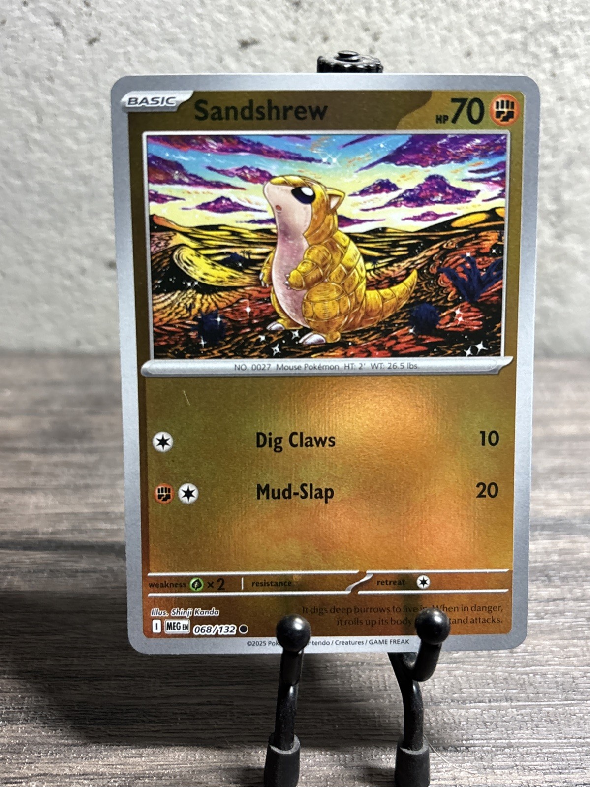 Sandshrew 068/132 Me01: Mega Evolution Reverse Holo Common-Fast Shipping-NM!!