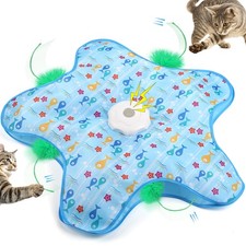 Wortade Interactive Cat Toys Rechargeable,Durable Hide and Seek Blue
