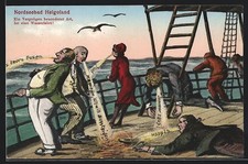 AK Cuxhaven, Ein Vergnügen besonderer Art... Schiffahrt mit Seekranken 