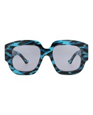 Gucci Womens Square/Rectangle Black Black Violet Fashion Designer Eyewear