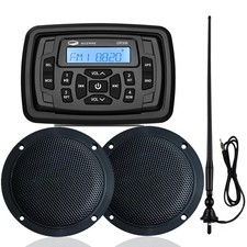 Marine Audio System Waterproof Bluetooth FM/AM Radio Stereo Receiver with 4 i...