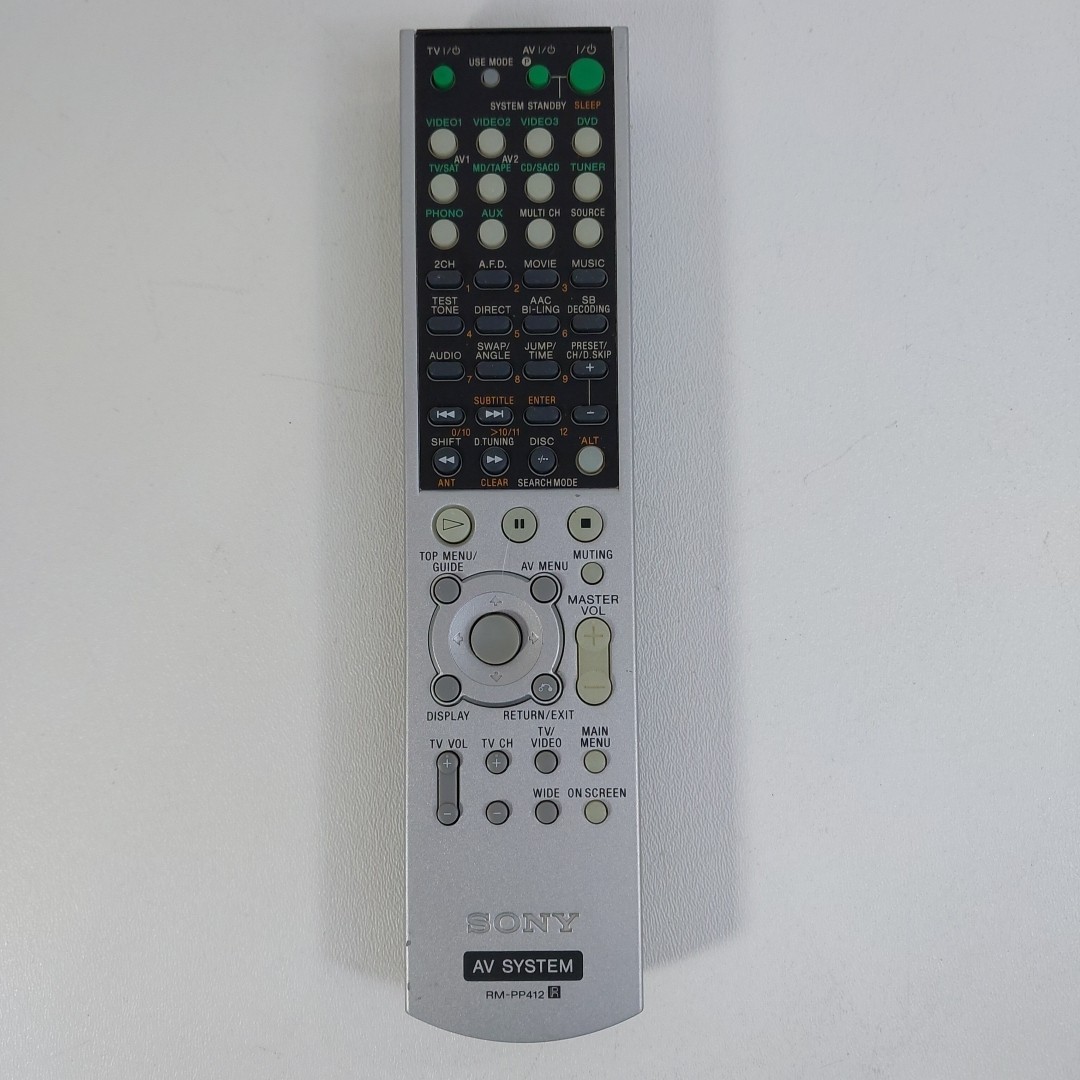 Pi 412 Remote Sony RM-PP412 Remote Control Home Theater AV System Receiver Tested ...