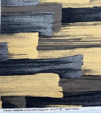 GALAXY DESIGNS by Terry Lawler of Skydyes for Free Spirit Black Gray Tan 1 yd