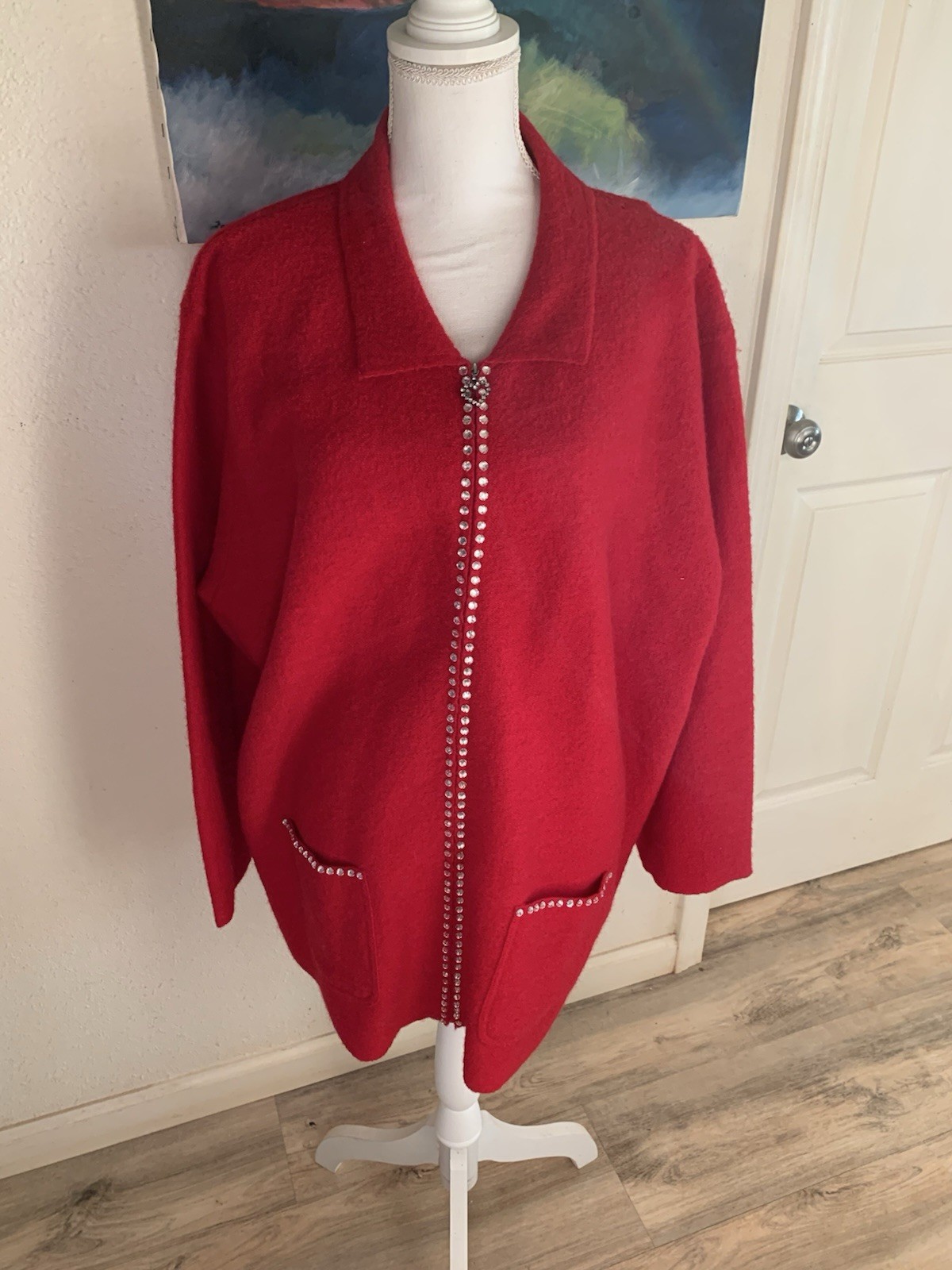 Vintage 90’s Will Red Christmas Sweater Sz 3X