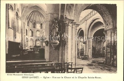 Cerisy-la-Foret Eglise vue sur le Choeur Chapelle Sainte Anne Monument historiqu