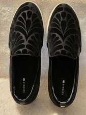 Birdies Swift Classy Loafer In Velvet Embroidery Black Slip On Shoes 8.5