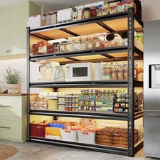REIBII Adjustable Steel Heavy Duty Garage Storage Shelf, 48 in W, 24 in D, 72 in