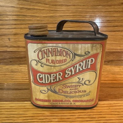 Cinnamon Flavored Cider Syrup Tin Bohmer Bros. Co. Orchards