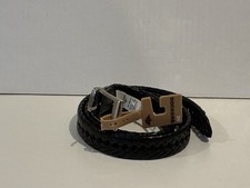 Black Braided Leather DockERS Belt 36-inch