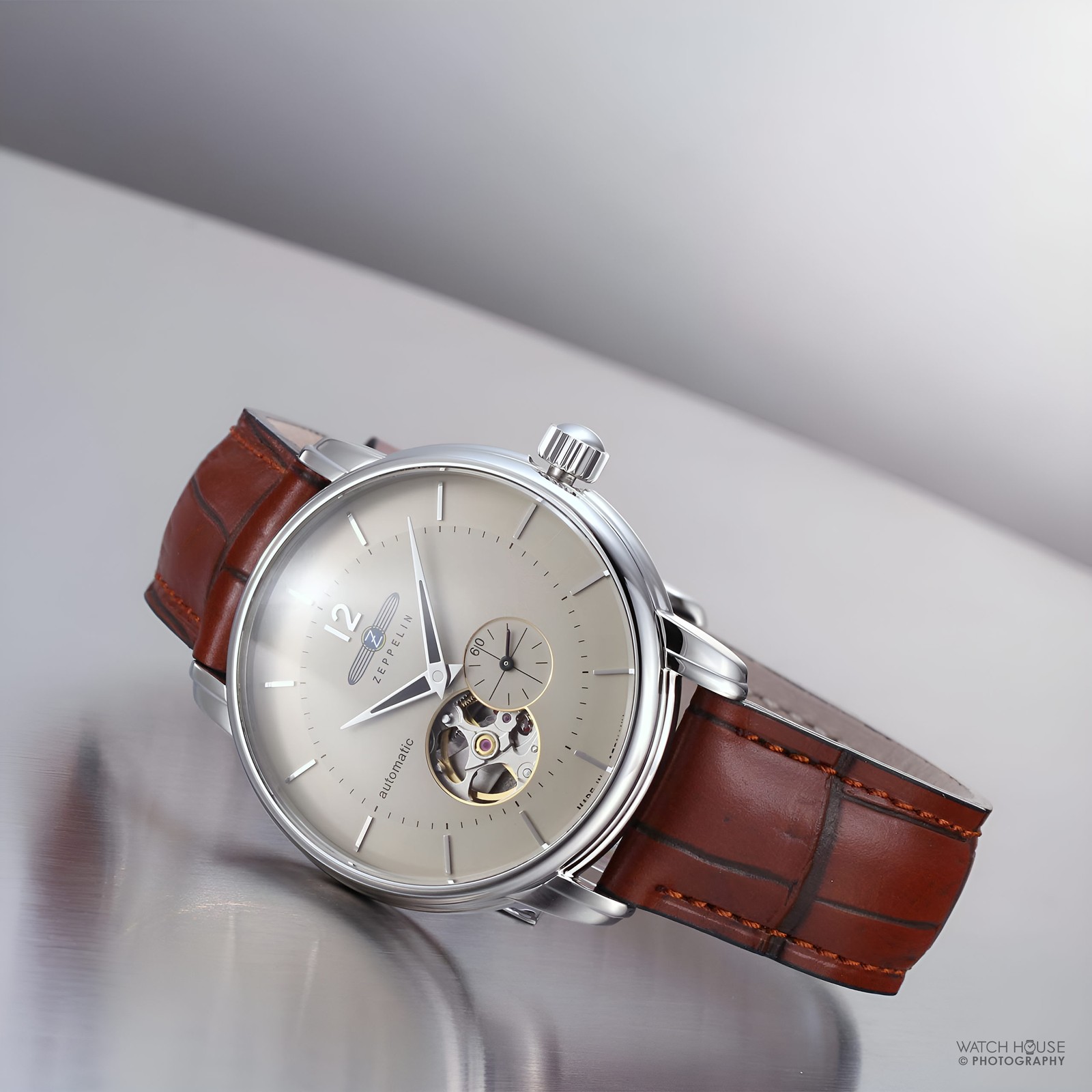 Zeppelin LZ 120 Bodensee Automatik Herrenuhr 8166-1 Beige