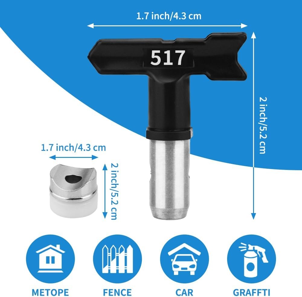 14 Pcs Airless Sprayer Tips, Paint Tip Guard and Black black 