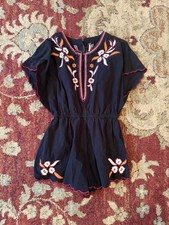 XS Boho Embroidered Tunic Dress Womens BOHO