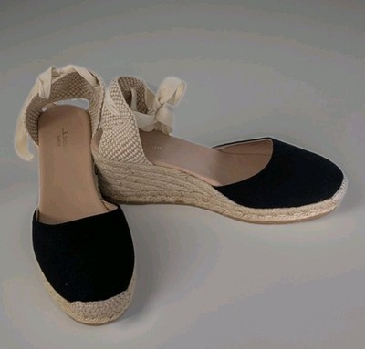 L.K. Bennett  Maureene Woven Canvas Wedge Espadrilles Size US 9 EU 40