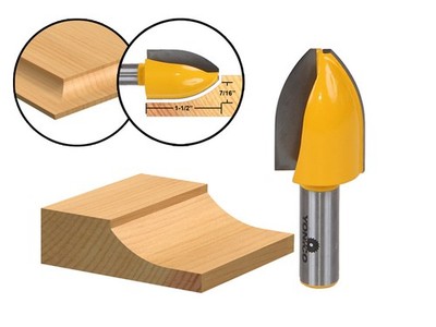 Cove Vertical Raised Panel Router Bit - 1/2'' Shank - Yonico 12145