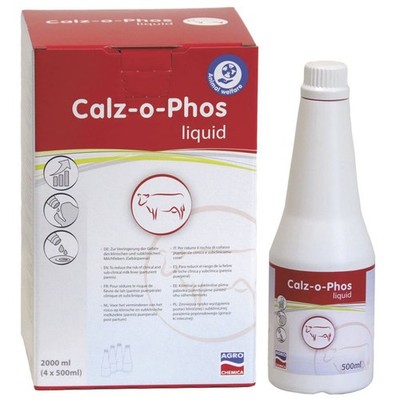 Kerbl Calz-o-Phos Liquid 500 ml- Flasche, 4er Packung