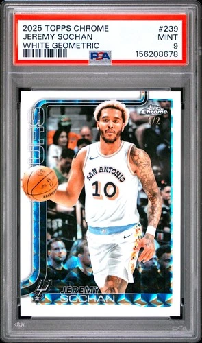 2025 Topps Jeremy Sochan Base (PSA 9)