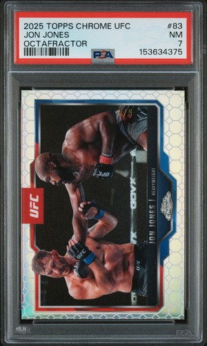 2025 TOPPS CHROME UFC OCTAFRACTOR #83 JON JONES 6/8 PSA 7