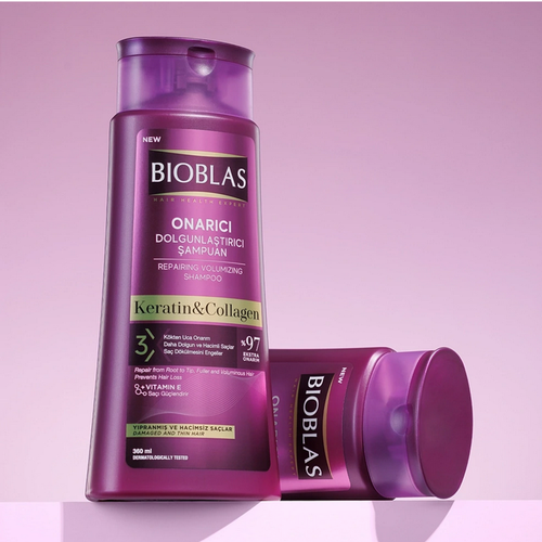 Bioblas Repair & Volume Shampoo Keratin & Kollagen – Stärkt, schützt & füllt - Foto 2 di 5