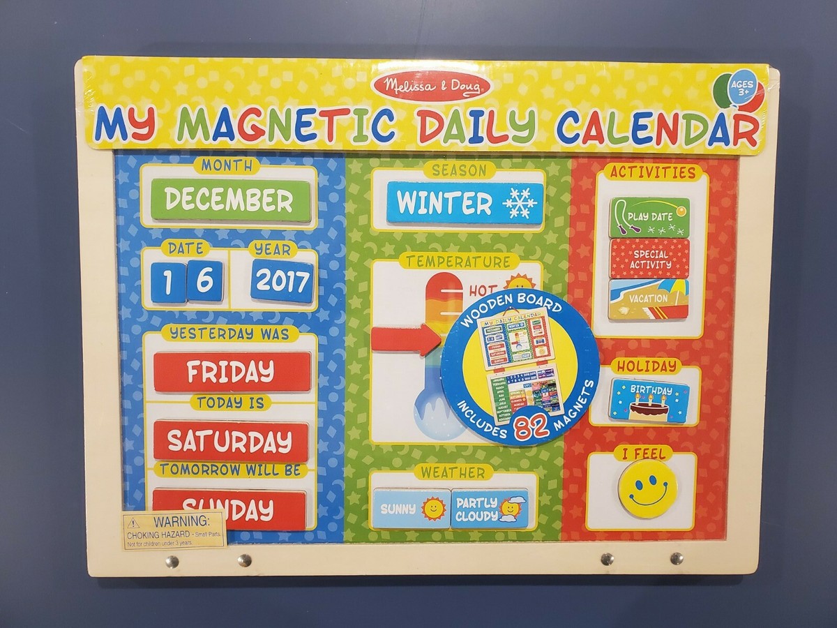 Melissa & Doug - My First Daily Magnetic Calendar For Kids Ages 3+ Brand  New | eBay