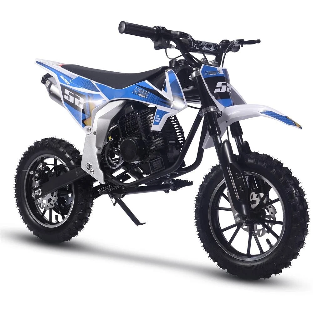 YOXIER 50cc Kids Dirt Bike,2-Stroke Gas Dirt Bike, Dirt Bike For Kids 8-14,Gas Power Pocket Rocket Bike,Gas Motorcycle With Front Rear Disc Brakes, Off Road Mini Motorcycle Max Speed 40KM/H Red