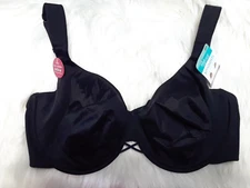 VANITY FAIR  Radiant BACK SMOOTHING Underwire Bra 76571 BLACK 38H *New w/Tag