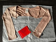 Tiger Friday At The Barre Shrug Girls M/L  Color Cheeky Nude Neutral Dance wear