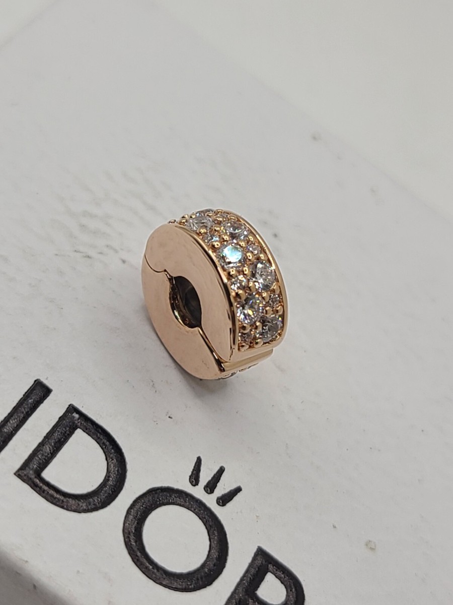 Clear Pavé Clip Charm PANDORA ローズゴールド PANDORA パンドラ チャーム Clear Pave Clip 14kローズゴールド