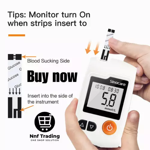 Sinocare GA-3 Blood Glucose Monitor Glucometer Sugar Tester Kit for Diabetes - Picture 4 of 12