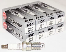 Set of 8 Spark Plugs V-Power NGK 3951 TR55