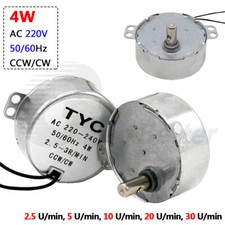 Mini Leise AC 220V Synchronmotor 4W Wechselstrom Motor CW/CCW 2,5/5/10/20/30 RPM