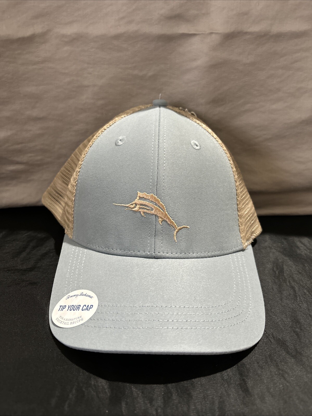 Tommy Bahama Men's Marlin Snapback Mesh Hat Cap Navy and White NEW