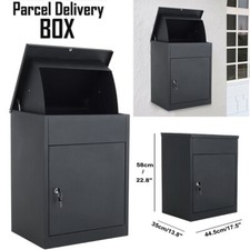 Large Parcel Delivery Drop Box Lockable Home Outdoor Storage Letter Post Box UK