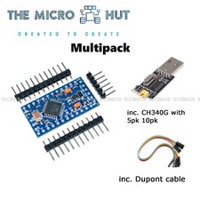 Arduino Pro Mini 328 Compatible ATmega328 5V 16MHz + CH340G adaptor w/ 5pk 10pk