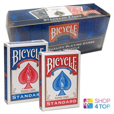 12 DECKS BICYCLE RIDER BACK NO FACE BLANK SPIELKARTEN MAGIE TRICKS ROT UND BLAU