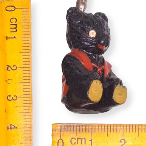 Japanese Grizzly Bear Keychain Figure Craft Hokkaido Travel Memorabilia Decor B6 - Picture 9 of 9