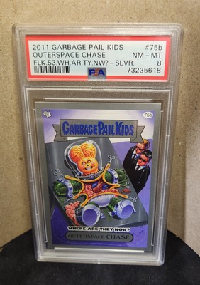 2011 Garbage Pail Kids Flashback Silver Parallel Outerspace Chase 75b PSA 8