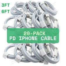20X Fast Charging Cord USB C to L Data Sync Cable for iPhone 14 13 12 11 Pro Lot