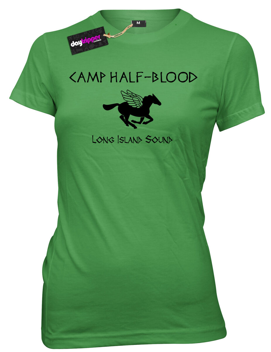 Camp Half Blood Funny Book T-Shirt Womens , Ladies Girls T-shirt