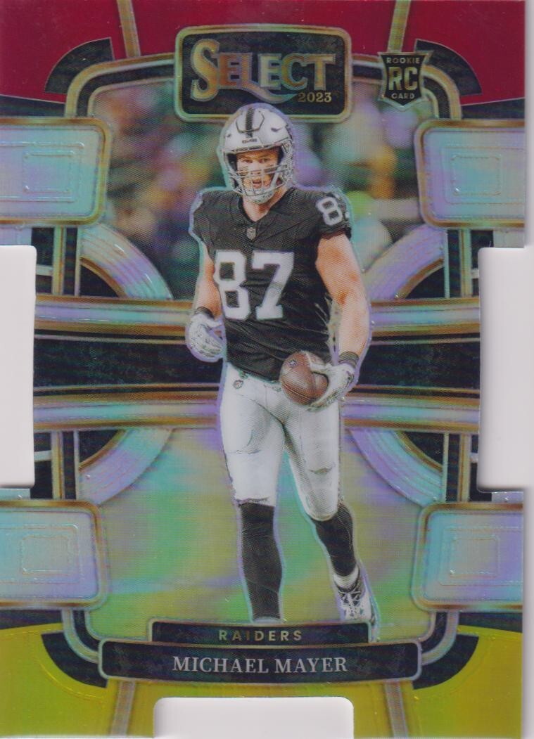 2023 Select Michael Mayer Red And Yellow Prizm RC Concourse Die cut