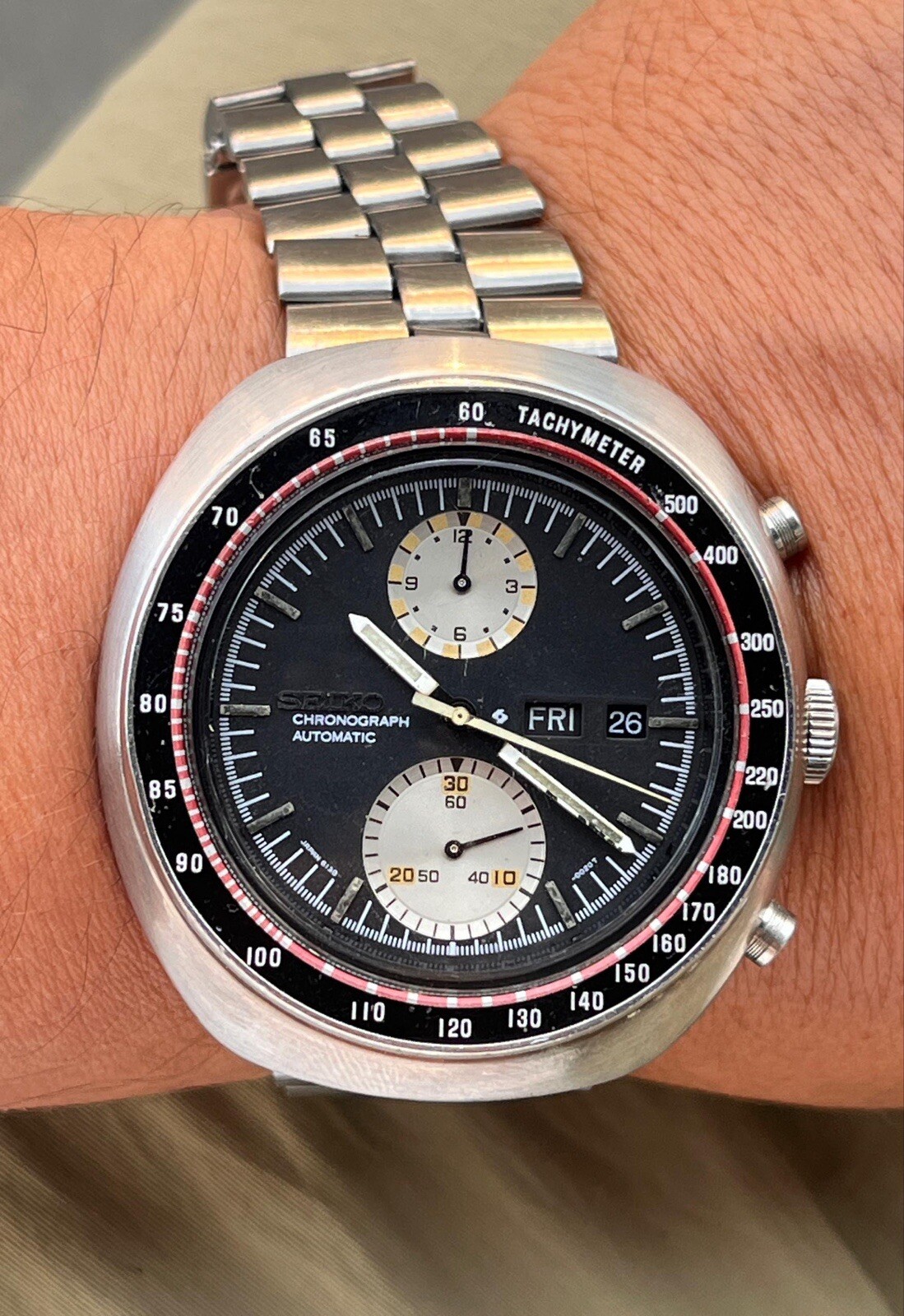 Vintage Seiko Cal.6138 UFO Automatic Chronograph Watch 0011